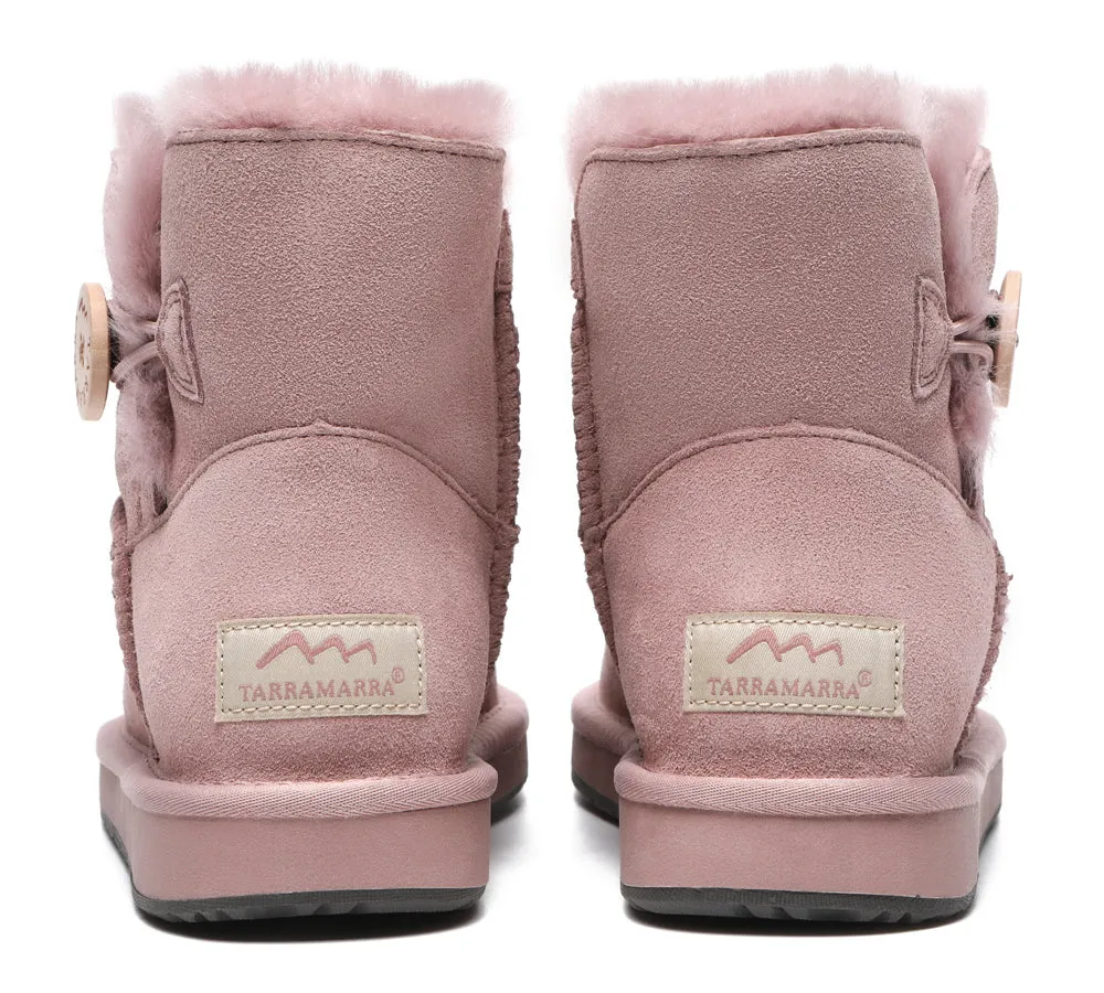 Premium Australian Sheepskin Boots Unisex Mini Button Plus