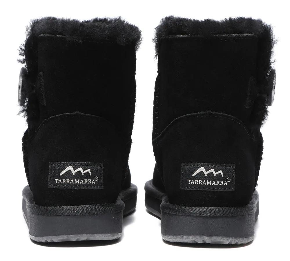 Premium Australian Sheepskin Boots Unisex Mini Button Plus