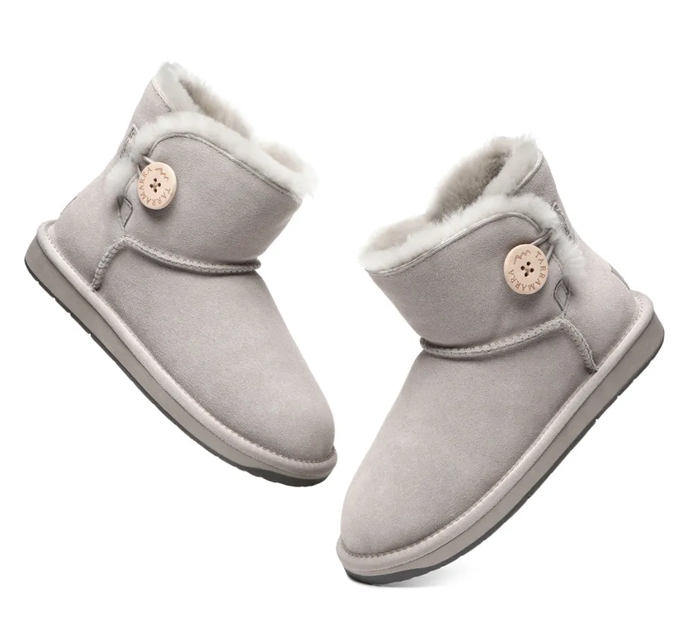 Premium Australian Sheepskin Boots Unisex Mini Button Plus