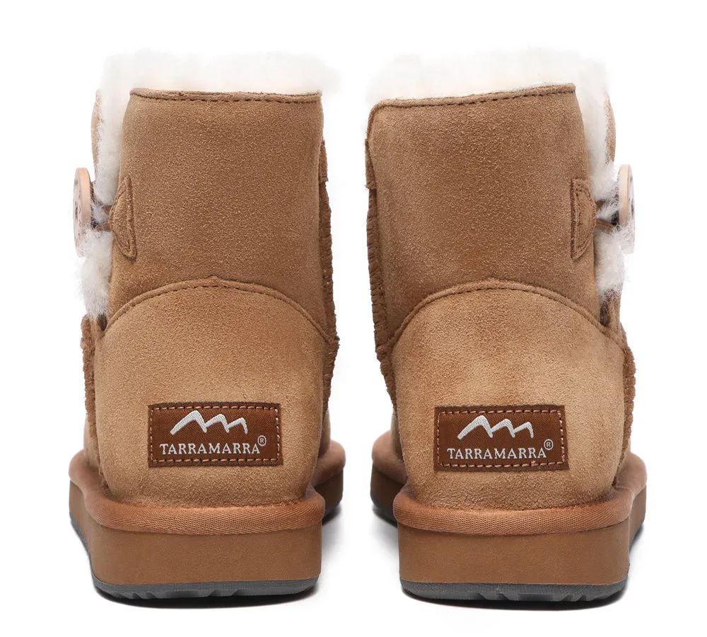 Premium Australian Sheepskin Boots Unisex Mini Button Plus