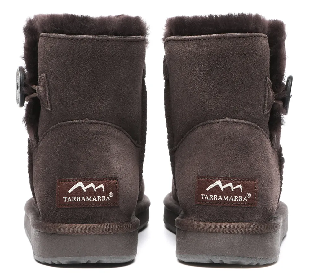 Premium Australian Sheepskin Boots Unisex Mini Button Plus