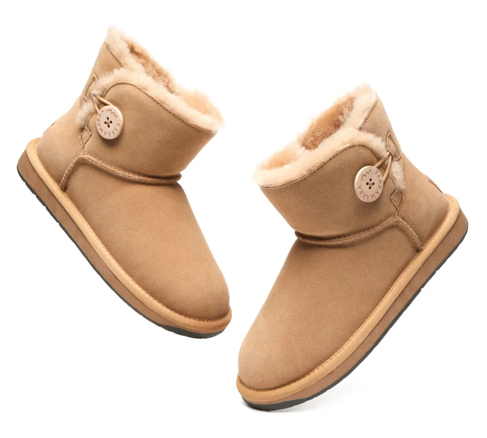 Premium Australian Sheepskin Boots Unisex Mini Button Plus