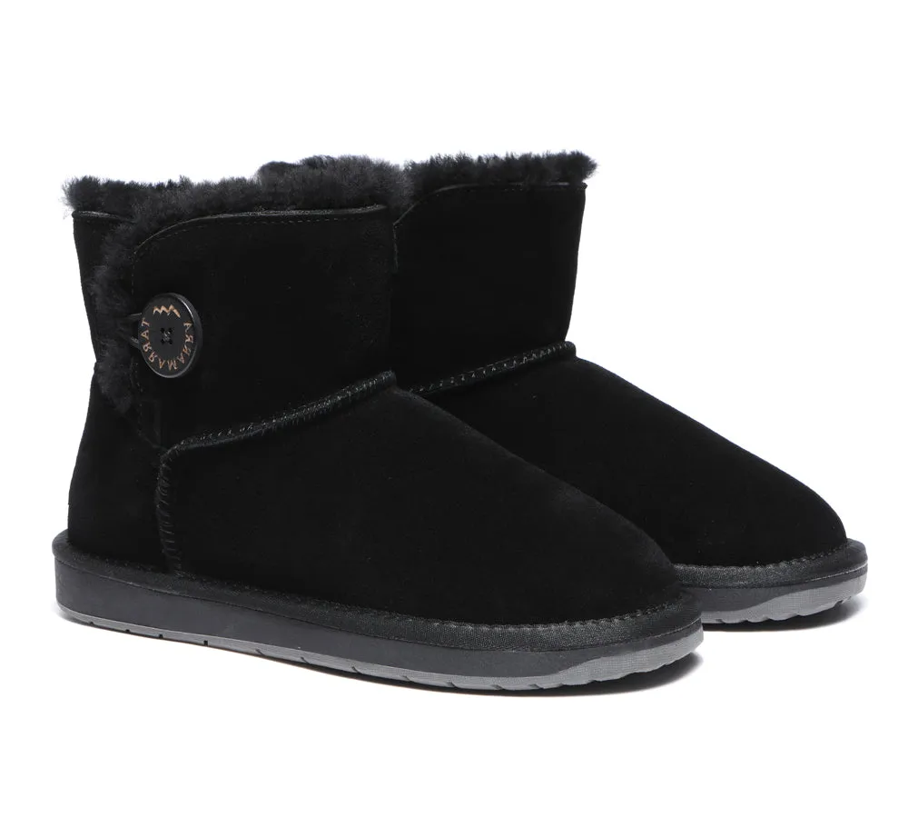 Premium Australian Sheepskin Boots Unisex Mini Button Plus