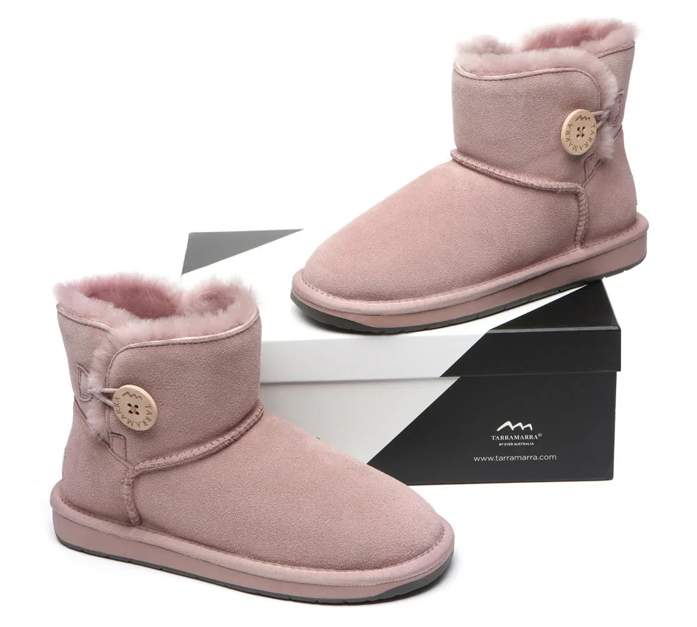 Premium Australian Sheepskin Boots Unisex Mini Button Plus