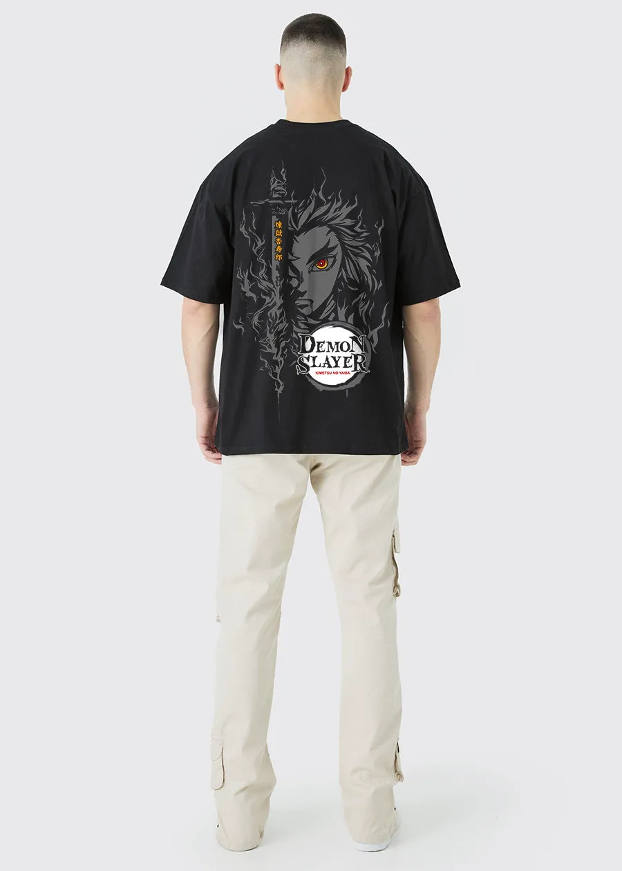 Rengoku Men Oversized Printed T-Shirt