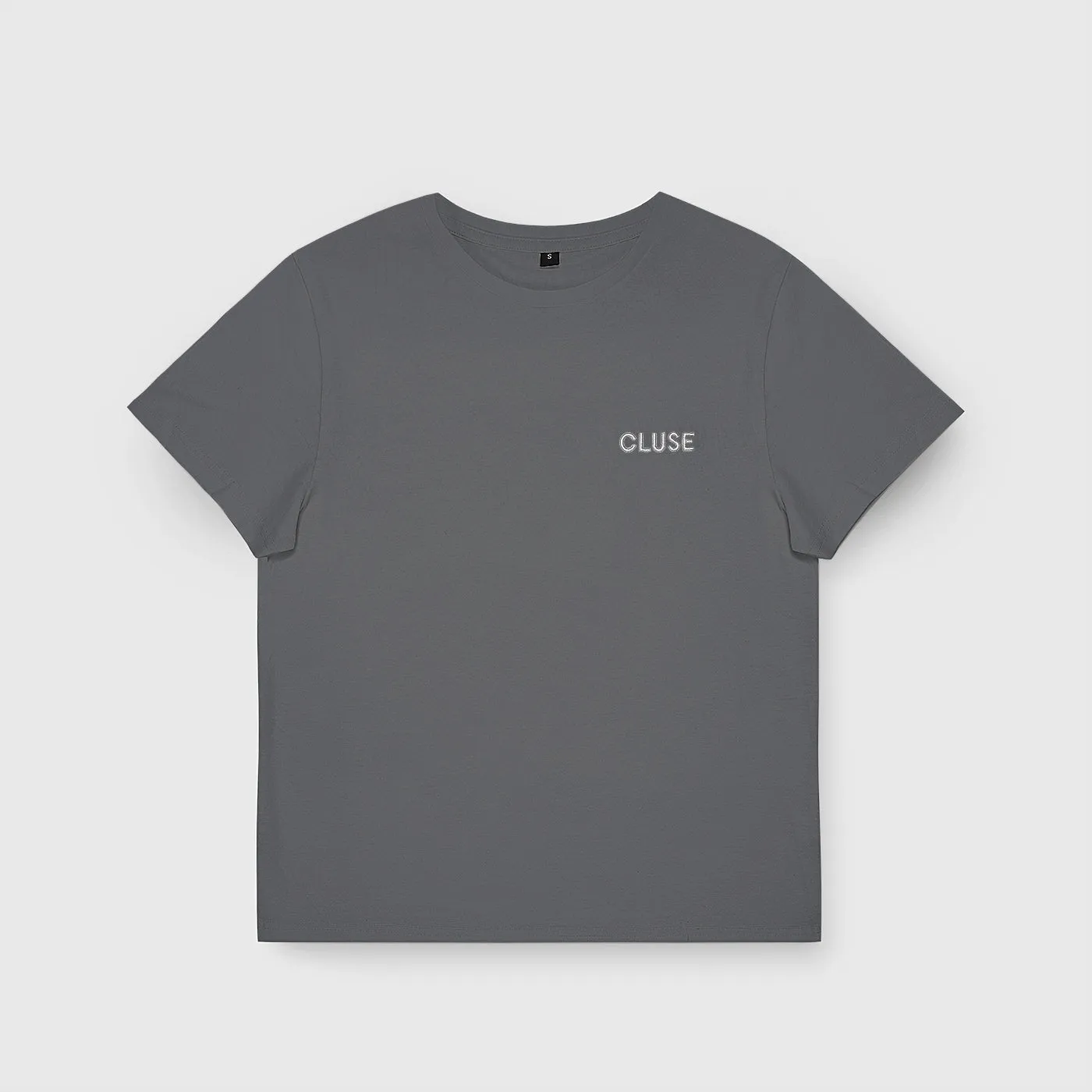 T-Shirt Dark Grey, White Logo, Small