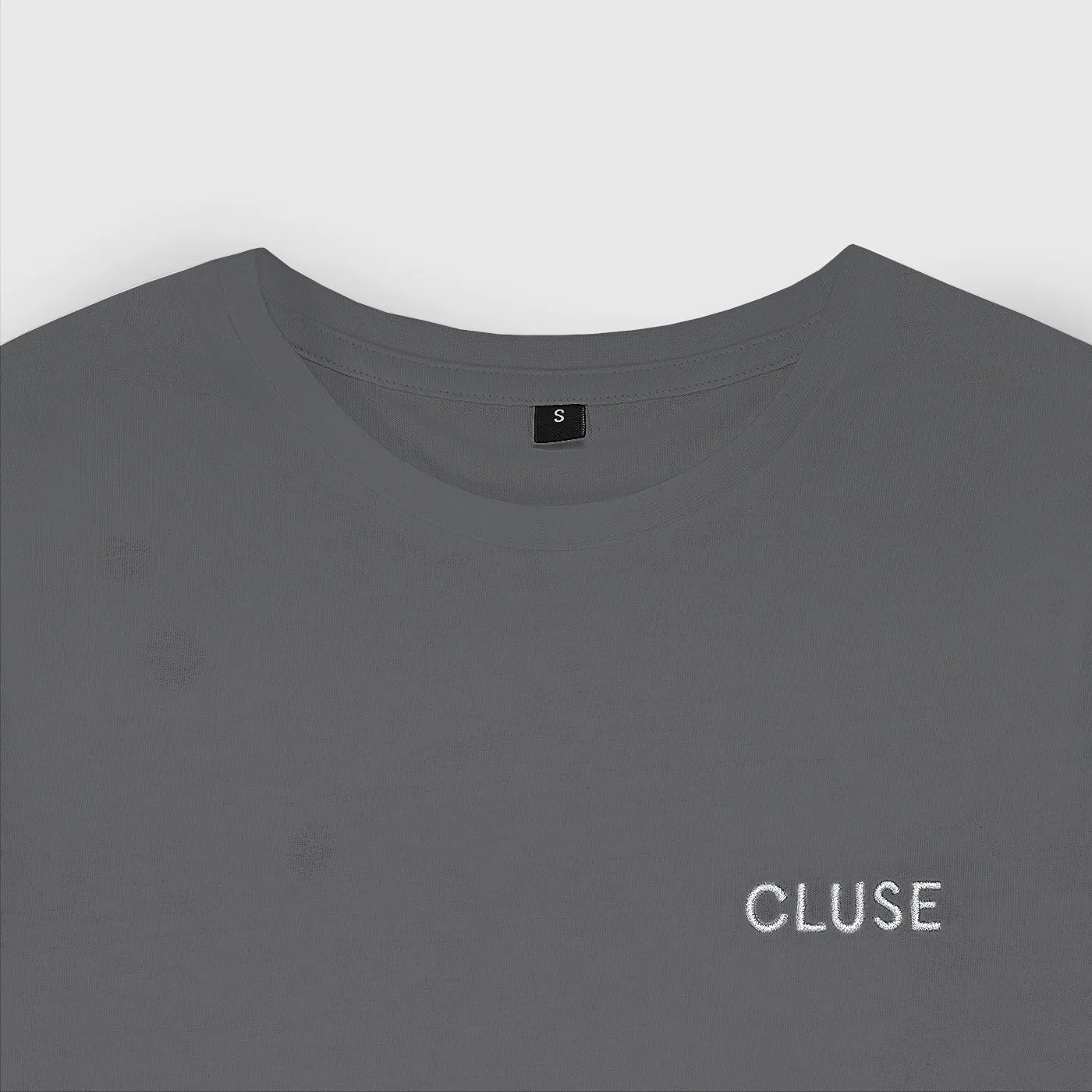 T-Shirt Dark Grey, White Logo, Small