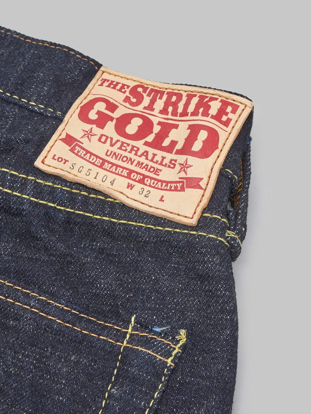 The Strike Gold 5104 15oz Slub Grey Weft Straight Tapered Jeans