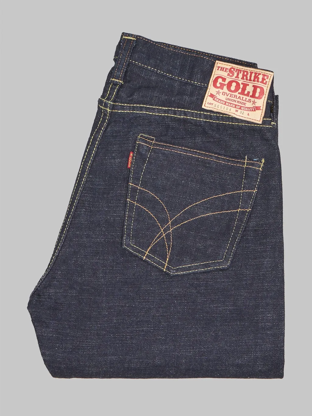 The Strike Gold 5104 15oz Slub Grey Weft Straight Tapered Jeans