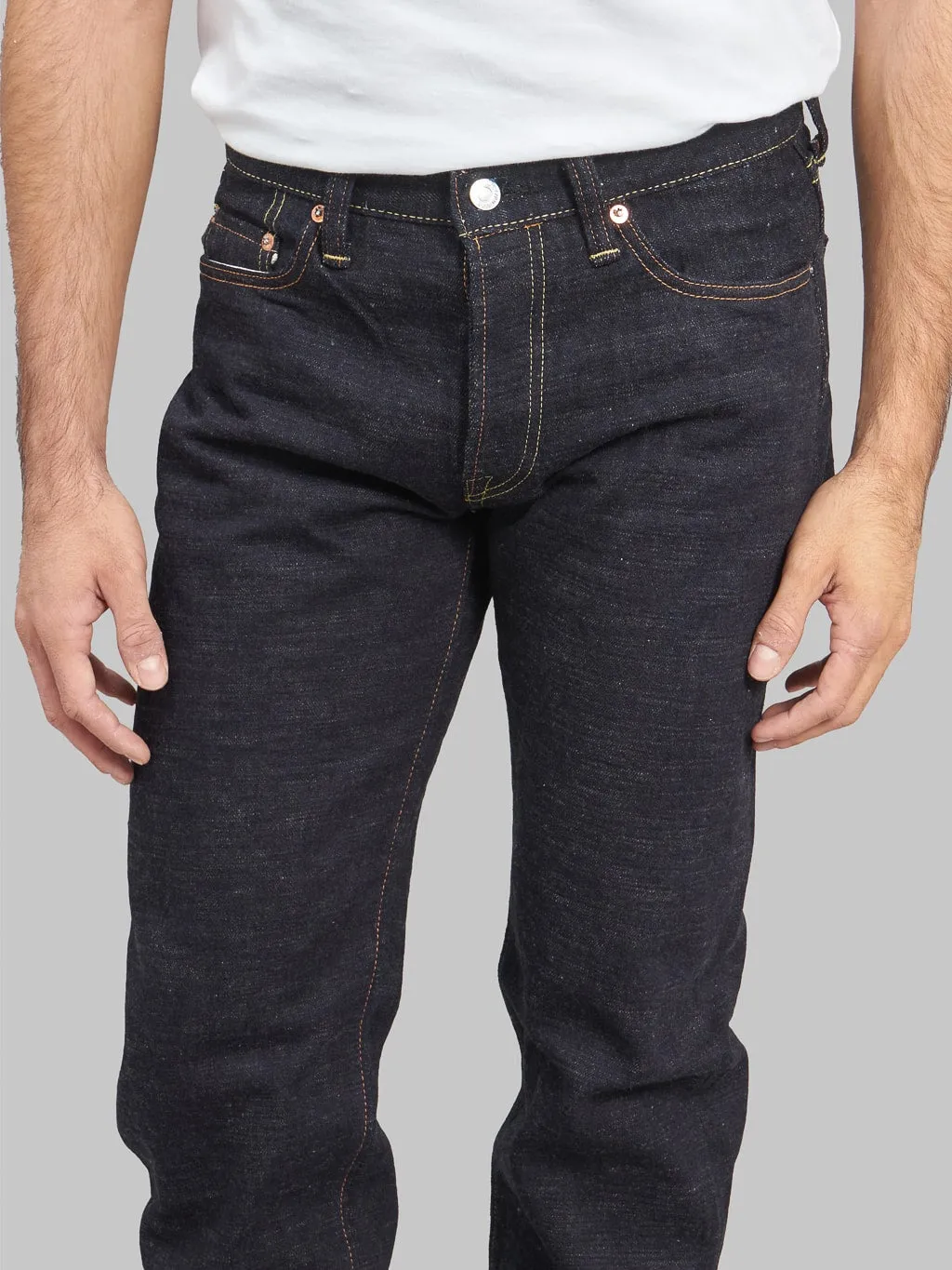 The Strike Gold 5104 15oz Slub Grey Weft Straight Tapered Jeans