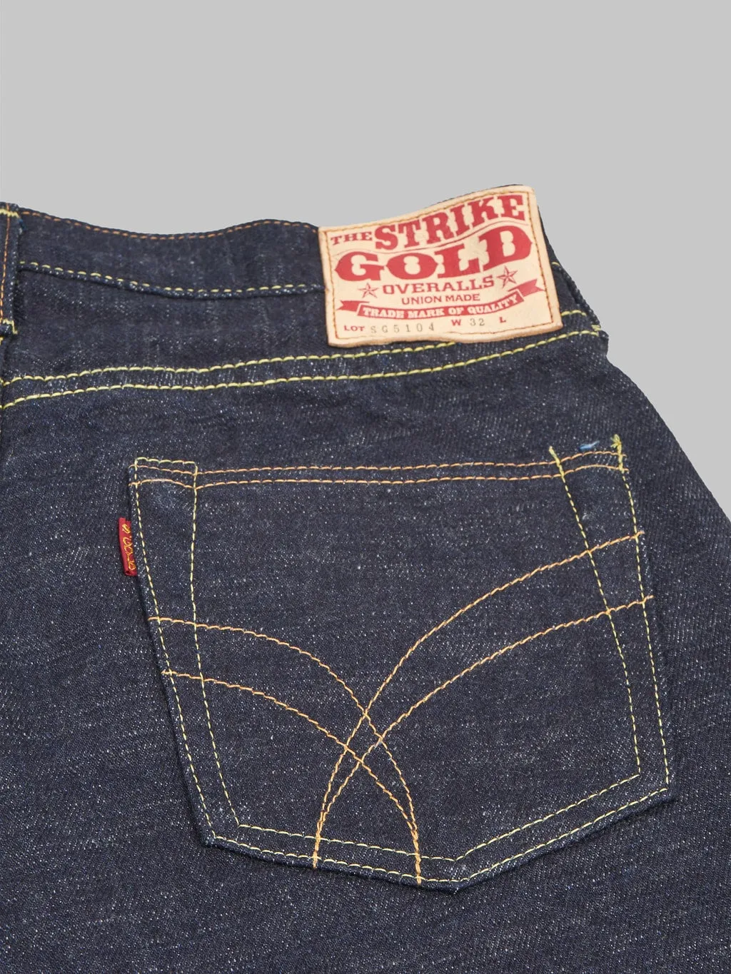 The Strike Gold 5104 15oz Slub Grey Weft Straight Tapered Jeans