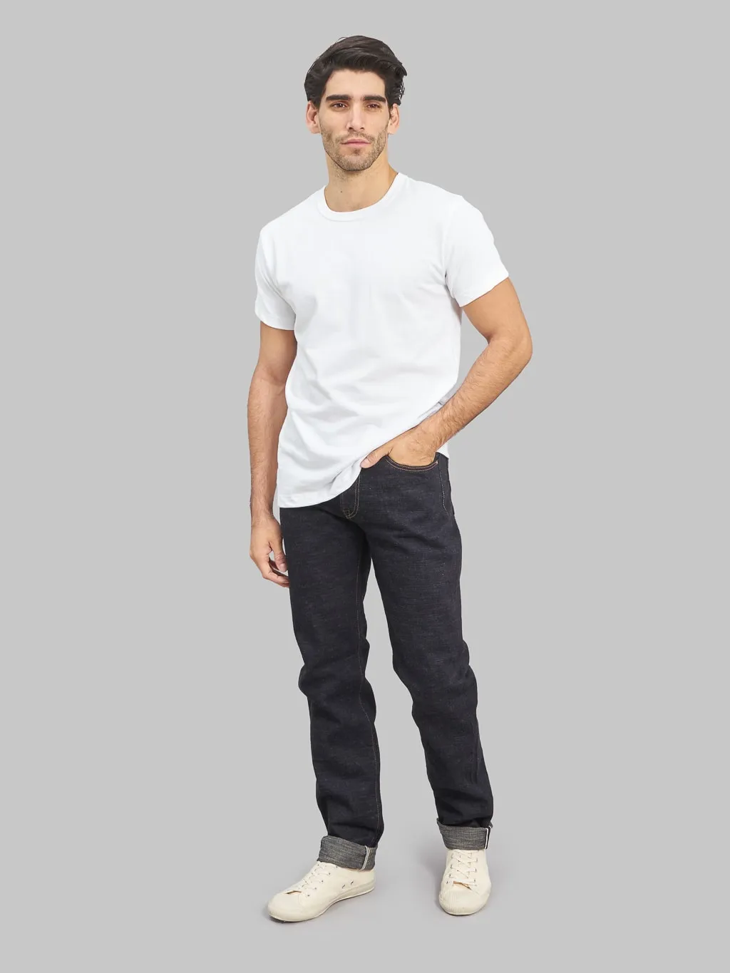 The Strike Gold 5104 15oz Slub Grey Weft Straight Tapered Jeans