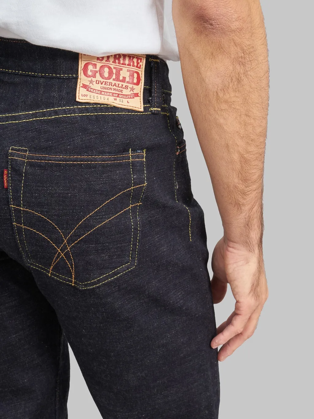 The Strike Gold 5104 15oz Slub Grey Weft Straight Tapered Jeans