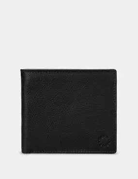 Two Fold East West Black Leather Wallet