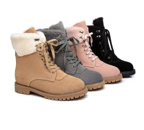 UGG Boots Women Fashion Chunky Sheepskin Wool Boots Mina