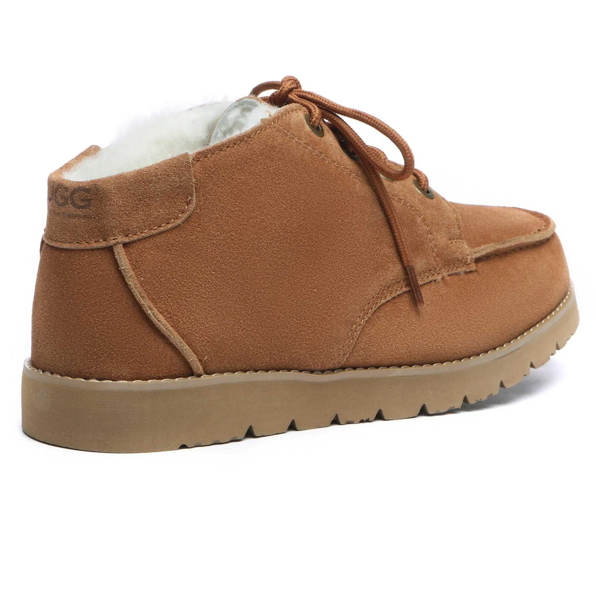 UGG Lace Up Sheepskin Men Ankle Boots