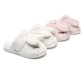 Ultra Plush Bunny Strap Slippers