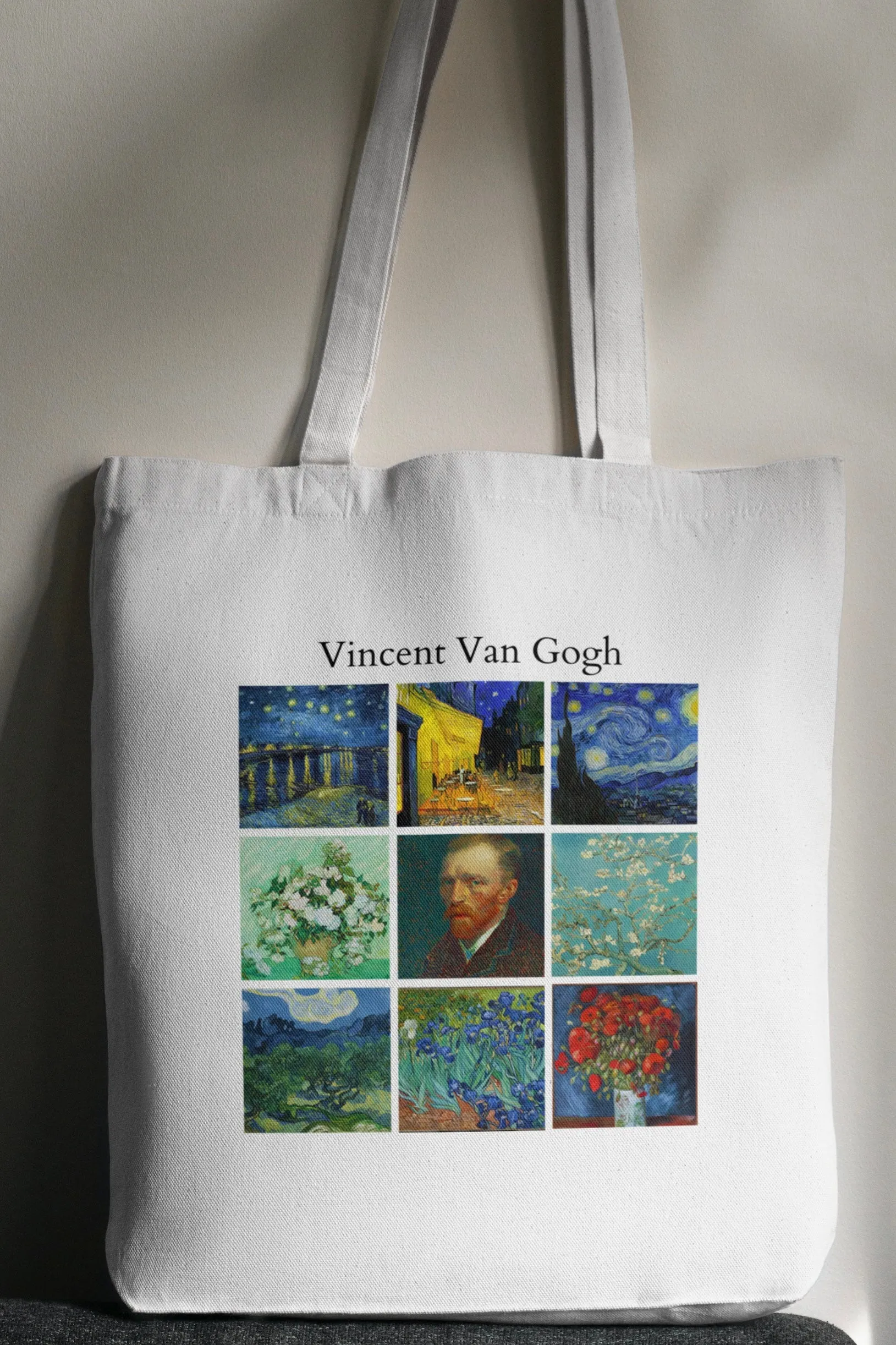 Vincent Van Gogh White Tote Bag With Zipper