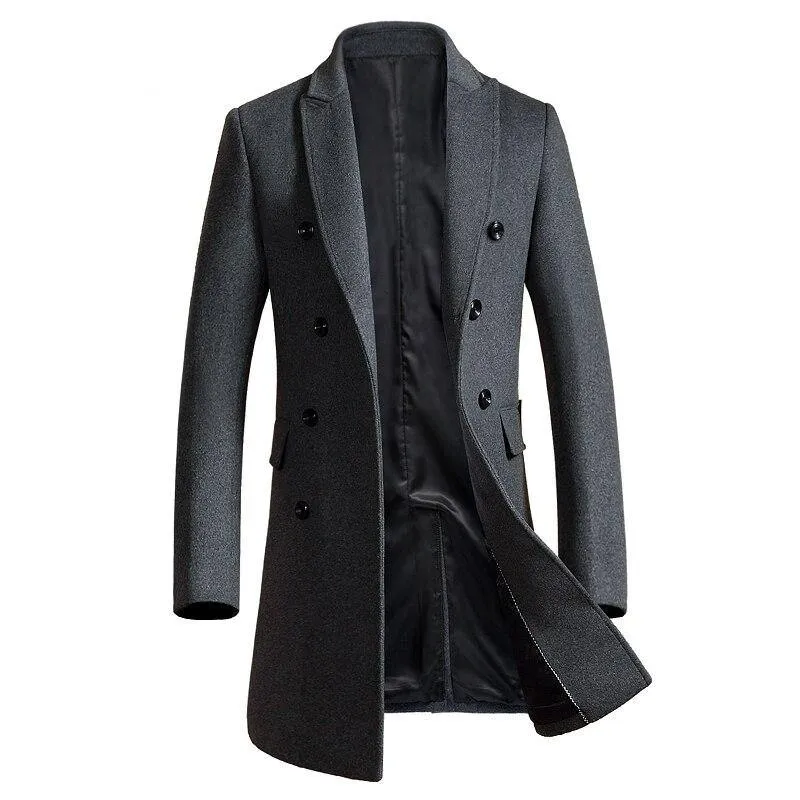 Wool & Cotton Men's Cashmere Coat