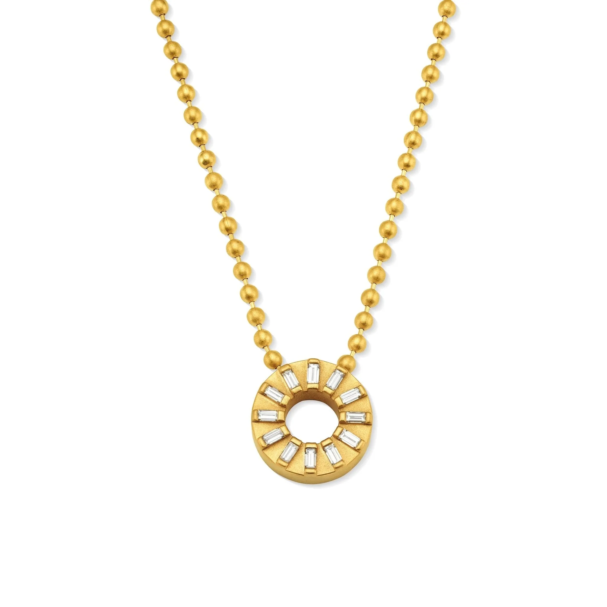 Yellow Gold Mainly Men Sole Pendant with White Diamonds